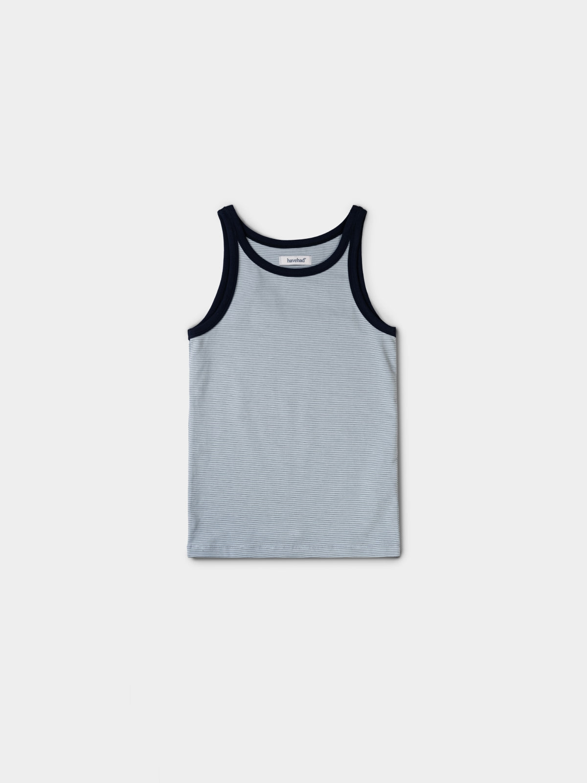 U-neck Sleeveless Top (Stripe Blue)