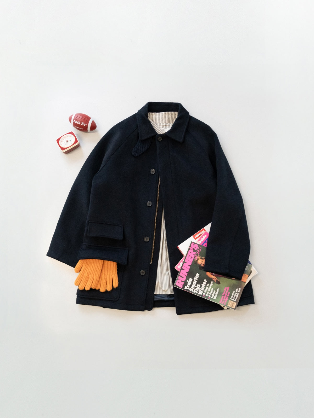 City Wool Half Coat (Navy)