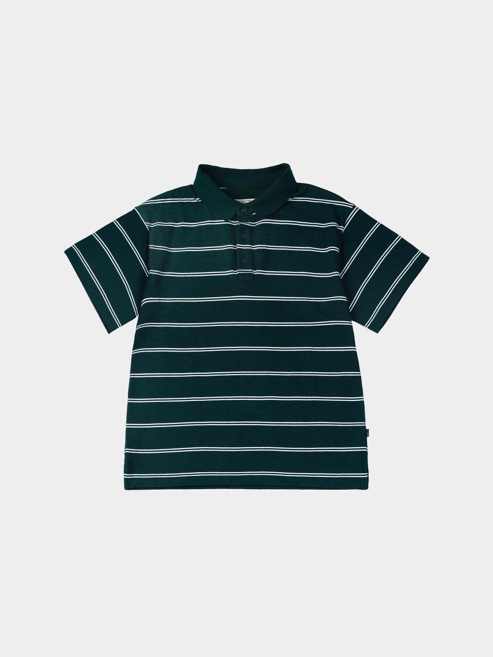 Oversized Stripe Polo Shirts (Green)