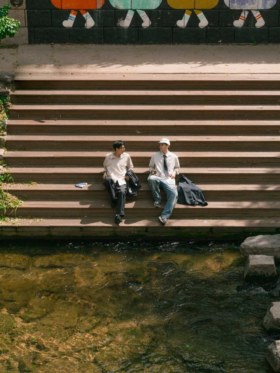 One Pocket Classic Stripe Shirts (Stripe Navy)
