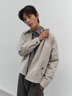 Glen Cotton Drizzler Jacket (Beige)