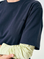 Relaxed Half String Tee (Navy)