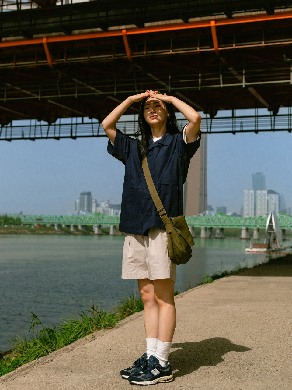 City Summer Light Banding Shorts (Beige)