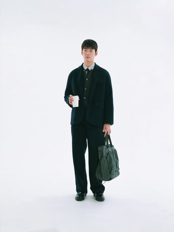 City Wool Pin-tuck Trouser - Navy | A1 (M)