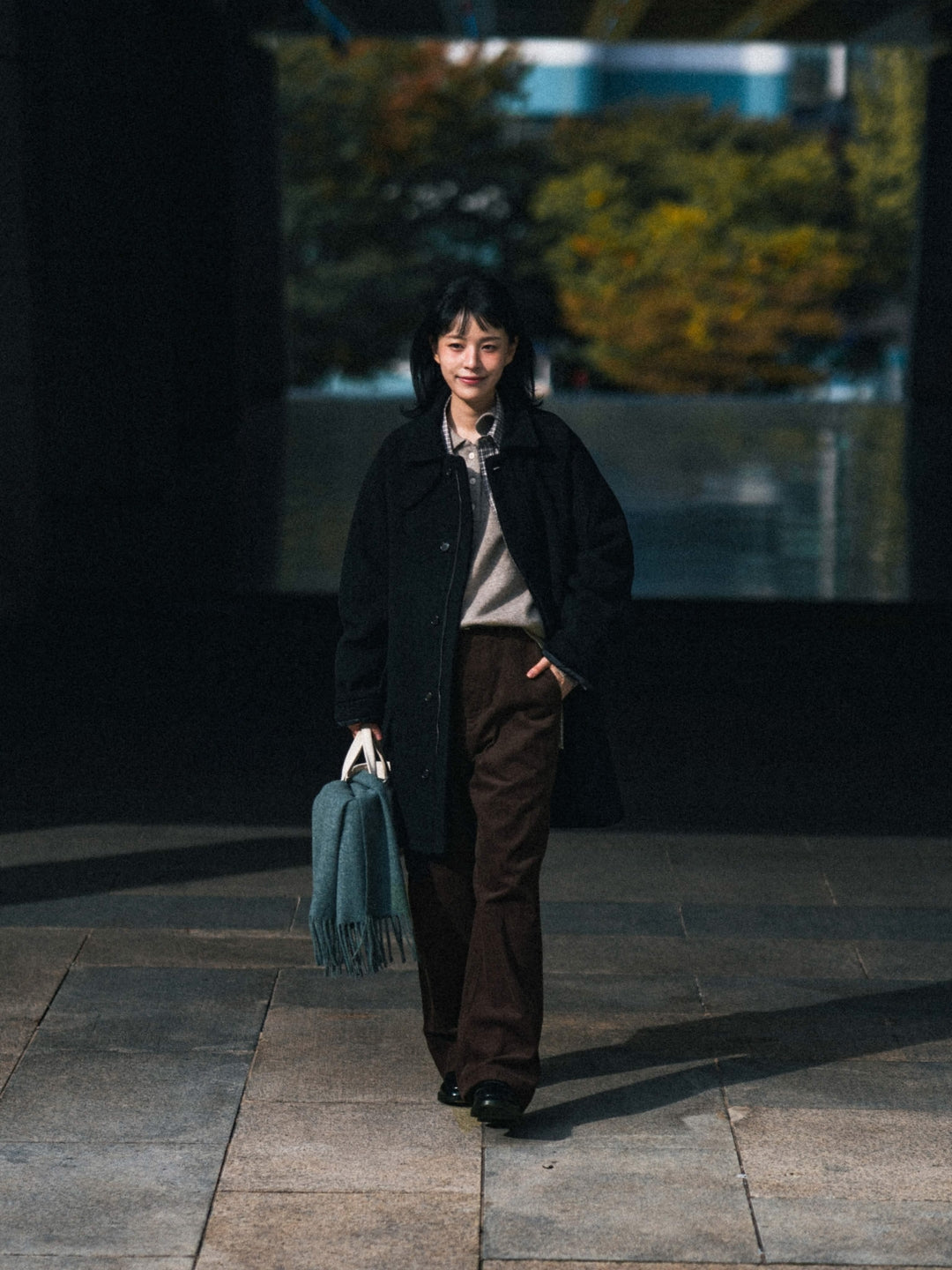 City Wool Half Coat (Black)