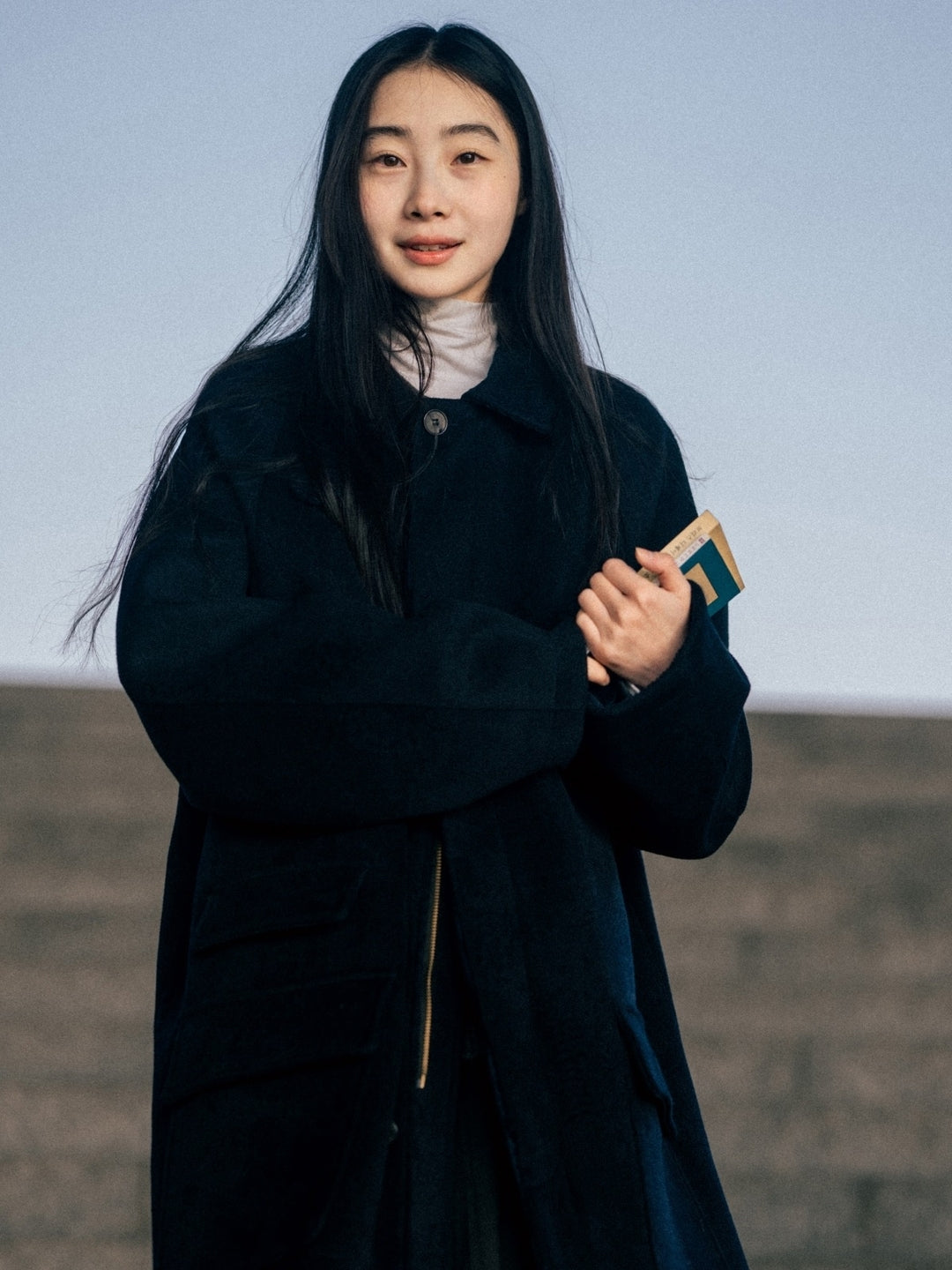 City Wool Half Coat (Navy)