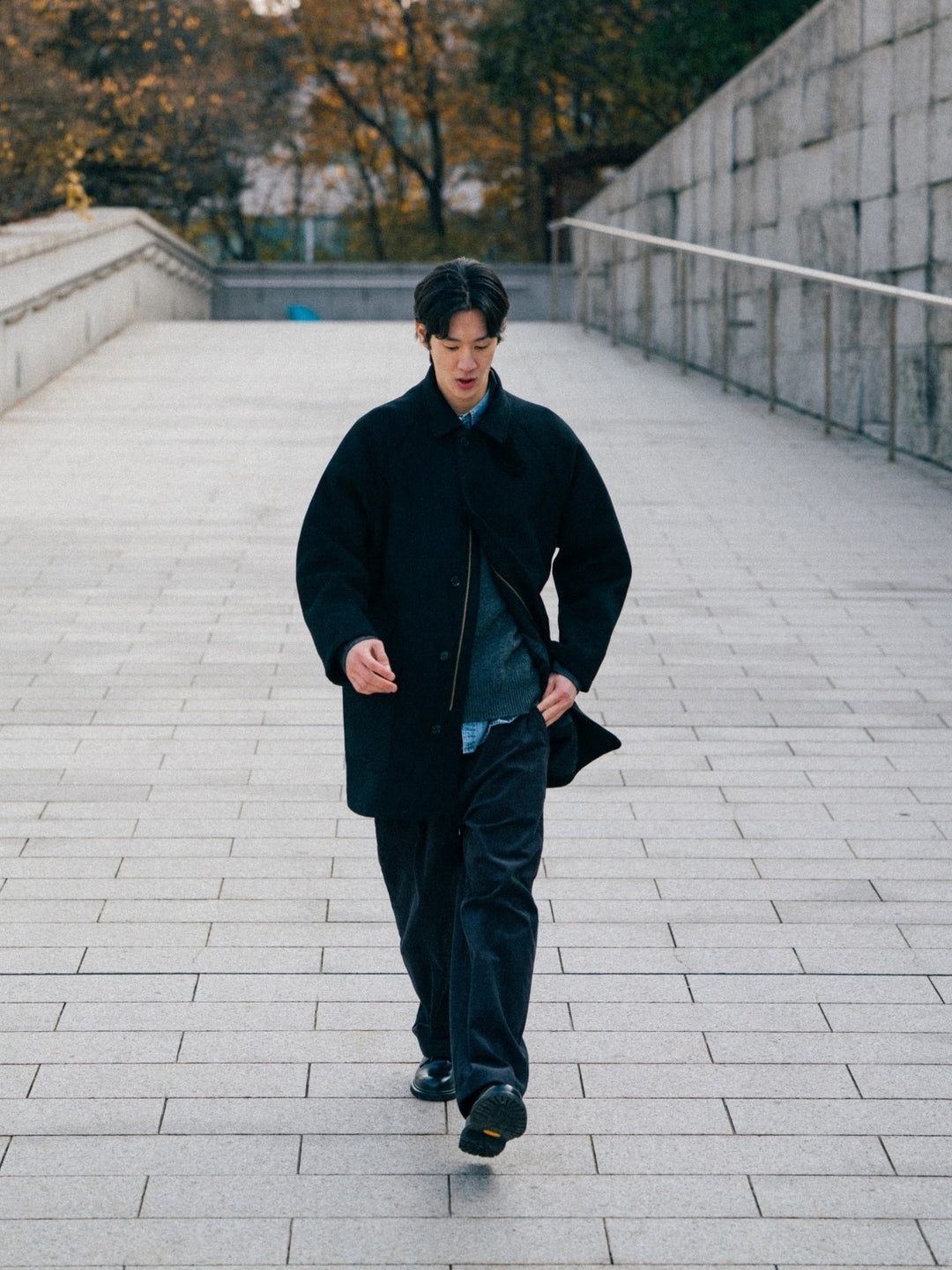 City Wool Half Coat (Navy)