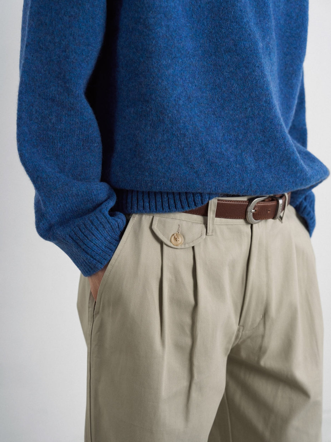 Everyday Pin-tuck Chino Pants (Beige)