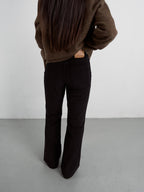 Flare Corduroy Pants (Black)