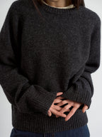 Shaggy Dog Round Knit (Charcoal)