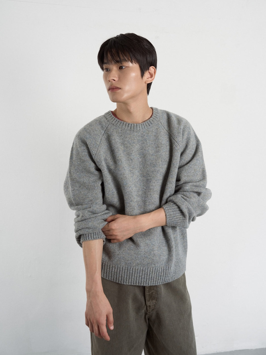 Shaggy Dog Round Knit (Grey)