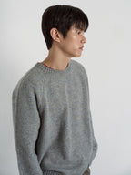 Shaggy Dog Round Knit (Grey)