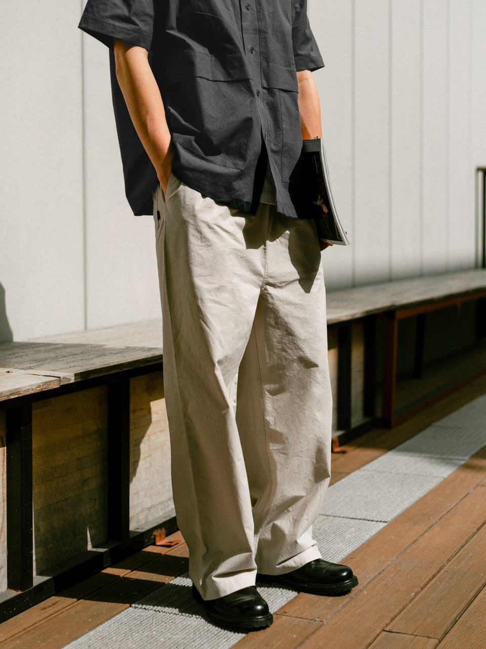 City Summer Light Banding Pants (Beige)