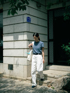 Classic Stripe Tee (Light Blue)