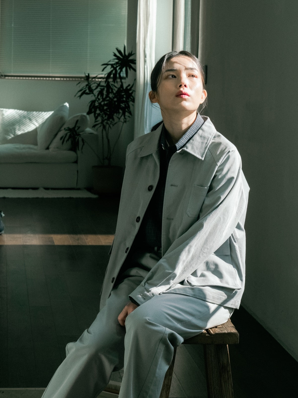 City Worker French Jacket (Blue Gray)