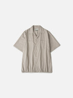 Open Collar Check Shirts (Beige)