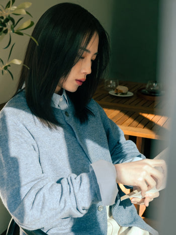Light Wholegarments Cardigan (Navy)