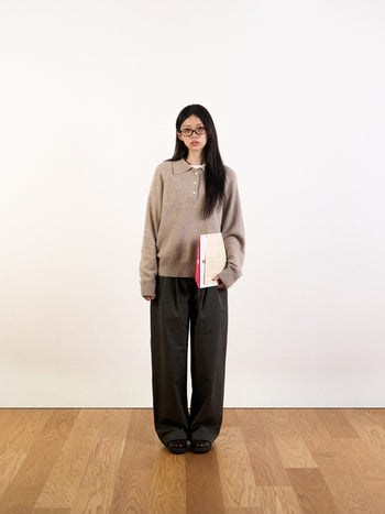 Yak Wool Collar Knit (Beige)