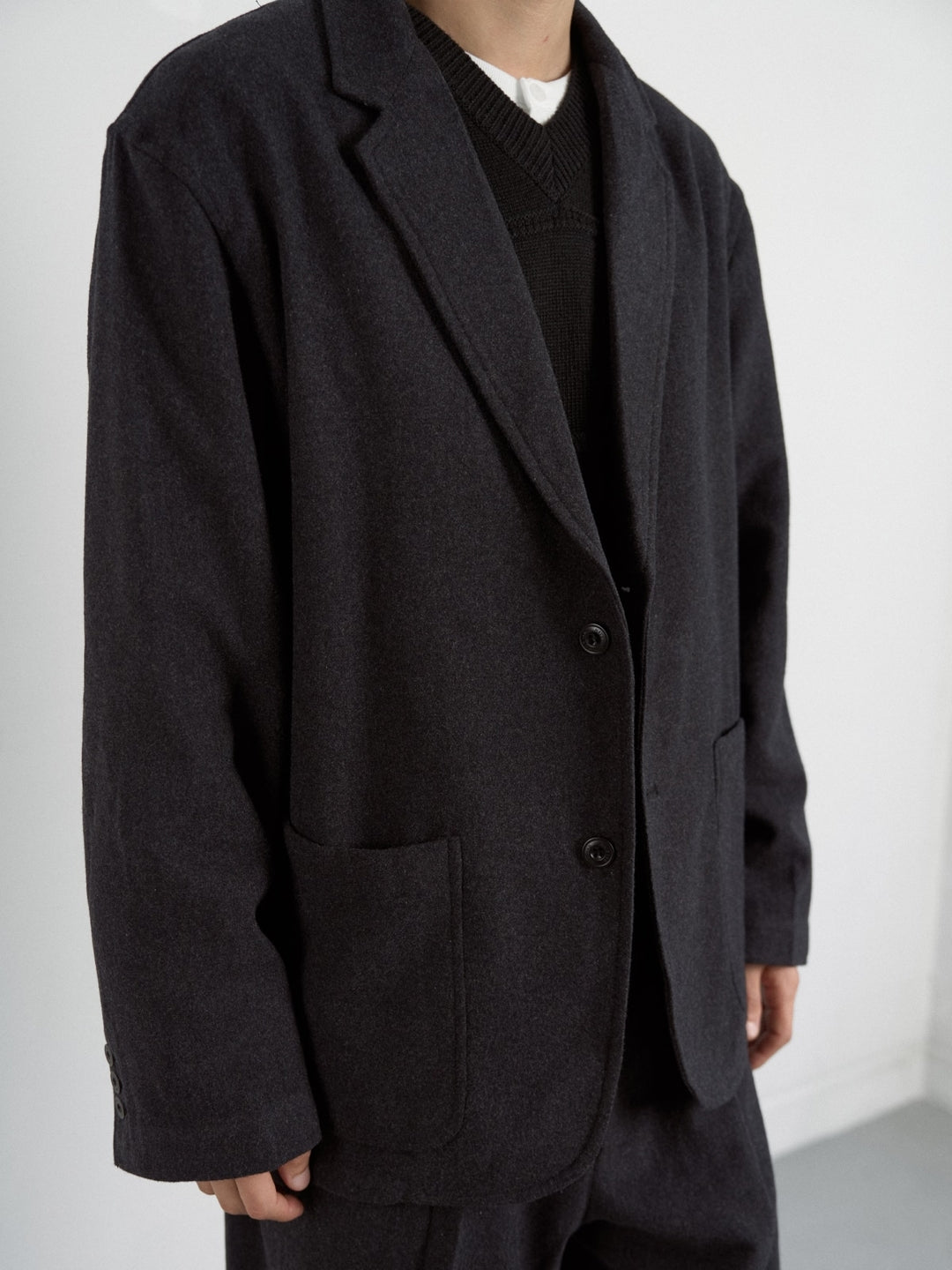 City Light Wool Club Jacket (Charcoal)
