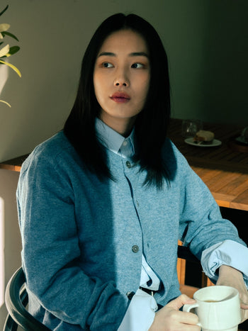Light Wholegarments Cardigan (Blue)