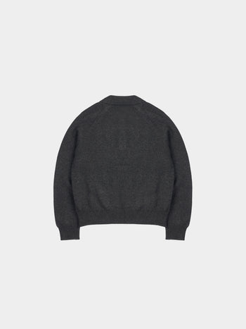 Yak Wool Collar Knit (Charcoal)