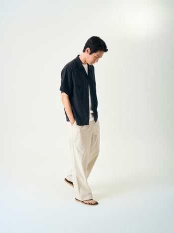 Double Pocket Slub Shirts (Navy)