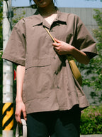 City Summer Light Half Shirts (Brown)