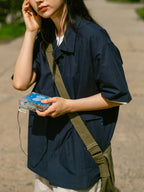 City Summer Light Half Shirts (Navy)