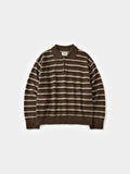 Classic Stripe Collar Knit (Stripe Brown)