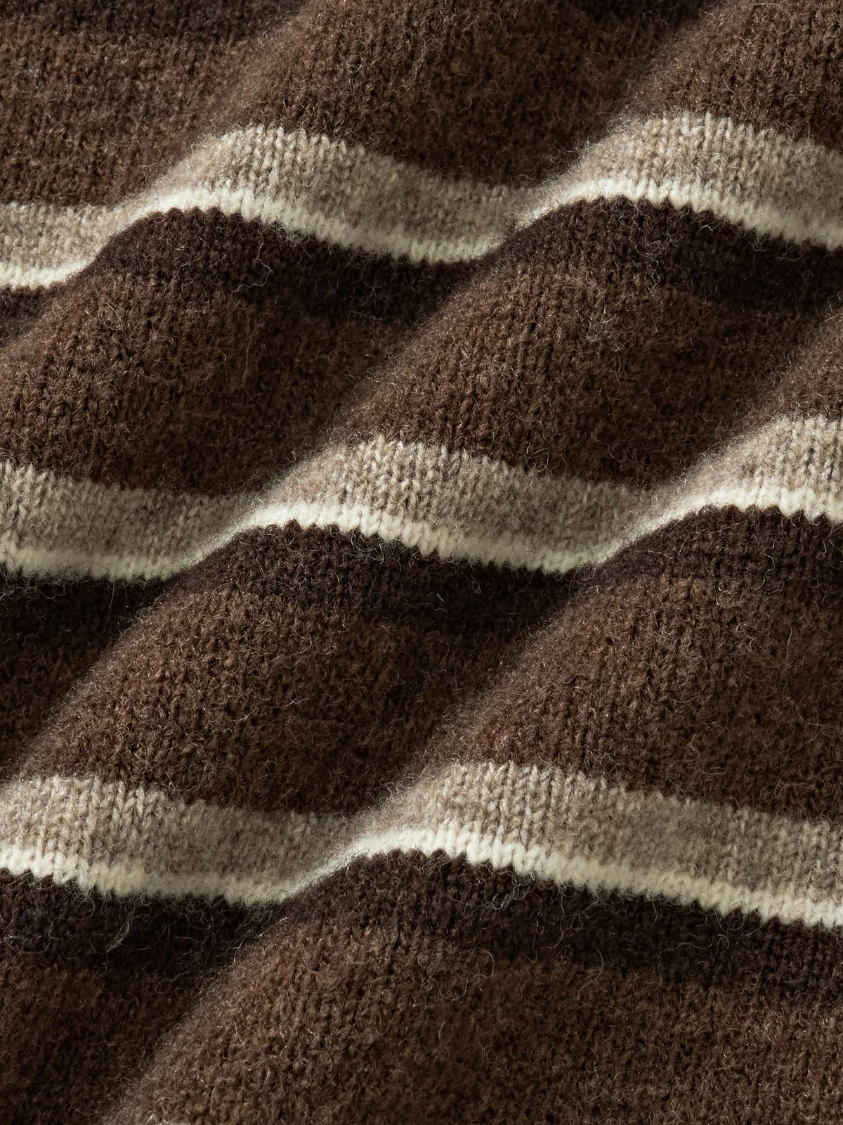 Classic Stripe Collar Knit (Stripe Brown)