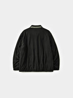 Two-tone Strap Fleece Jacket (Black)