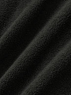 Two-tone Strap Fleece Jacket (Black)