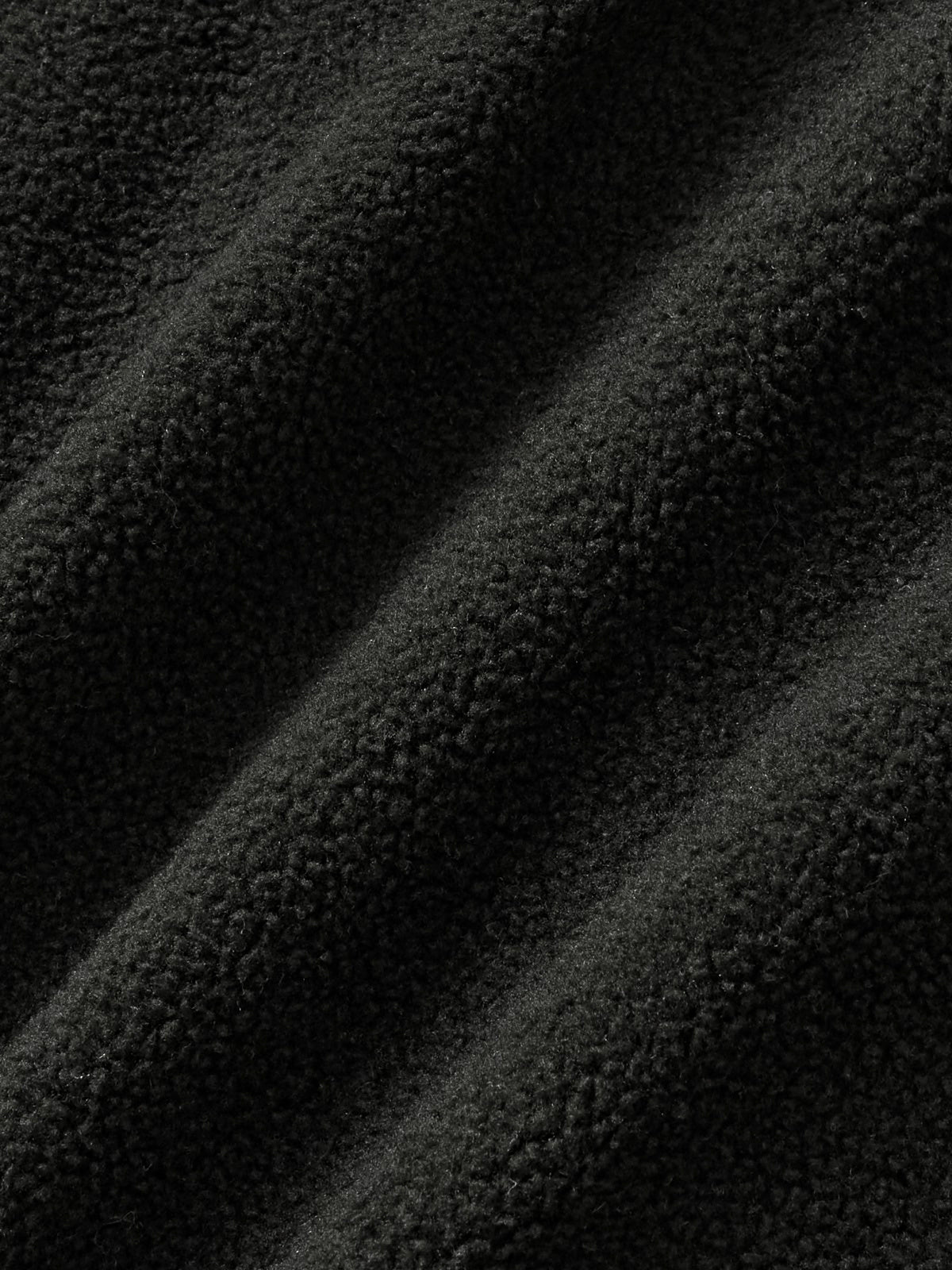 Two-tone Strap Fleece Jacket (Black)