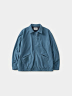 Two-tone Strap Fleece Jacket (Blue)