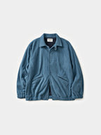 Two-tone Strap Fleece Jacket (Blue)