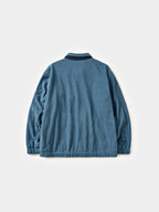 Two-tone Strap Fleece Jacket (Blue)