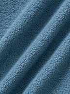 Two-tone Strap Fleece Jacket (Blue)