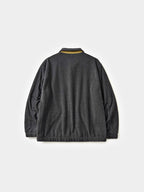 Two-tone Strap Fleece Jacket (Charcoal)