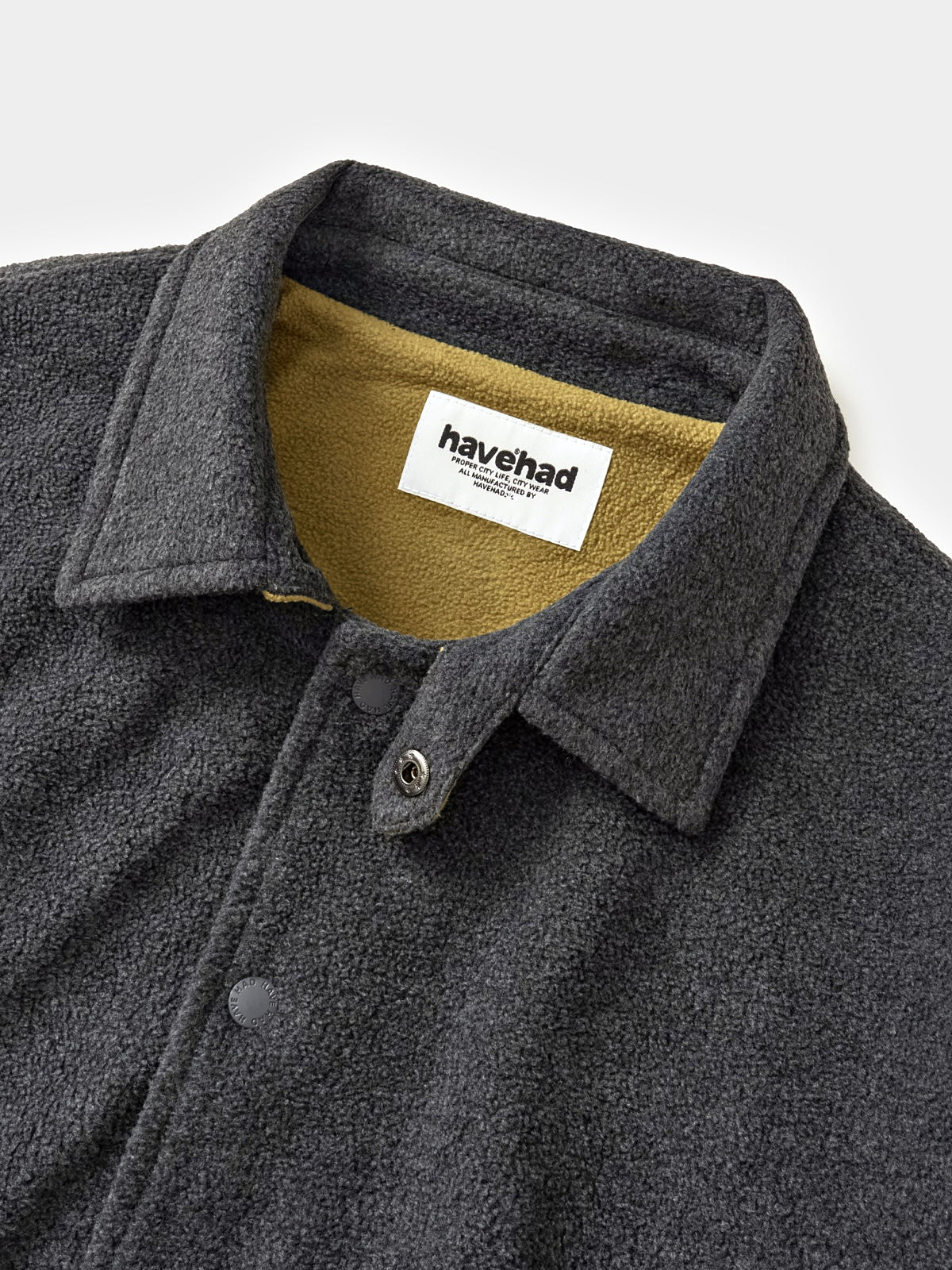 Two-tone Strap Fleece Jacket (Charcoal)