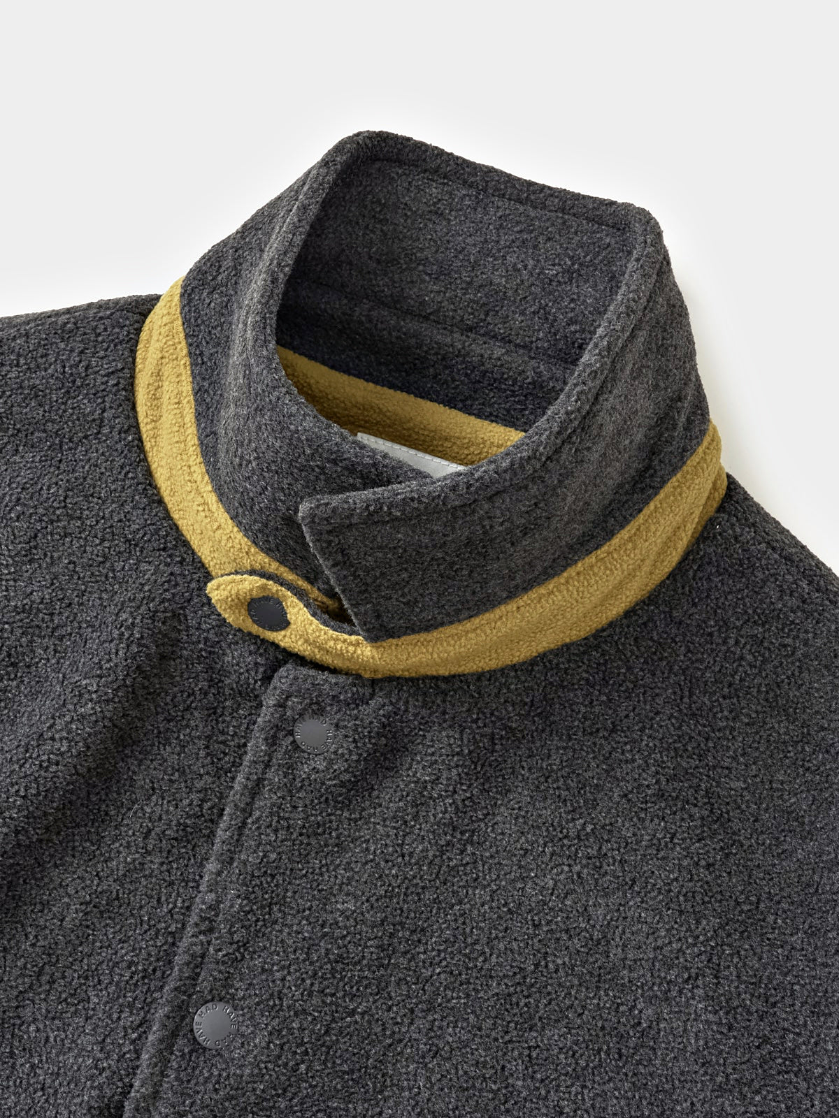 Two-tone Strap Fleece Jacket (Charcoal)