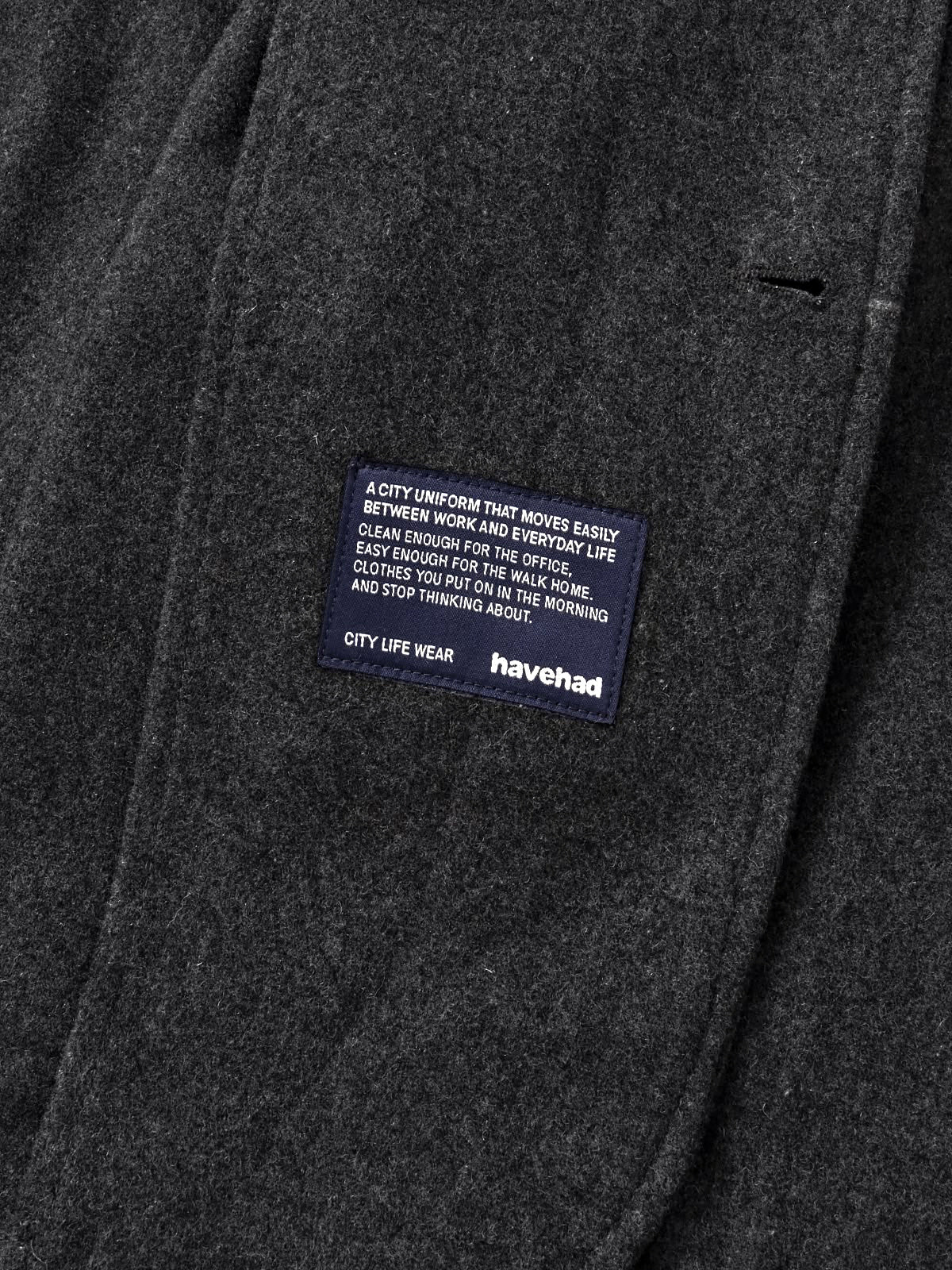 City Light Wool Club Jacket (Charcoal)