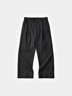 City Light Wool Pin-tuck Trouser (Black)
