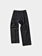 City Light Wool Pin-tuck Trouser (Black)