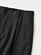 City Light Wool Pin-tuck Trouser (Black)