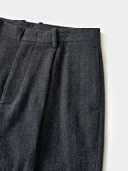 City Light Wool Pin-tuck Trouser (Charcoal)