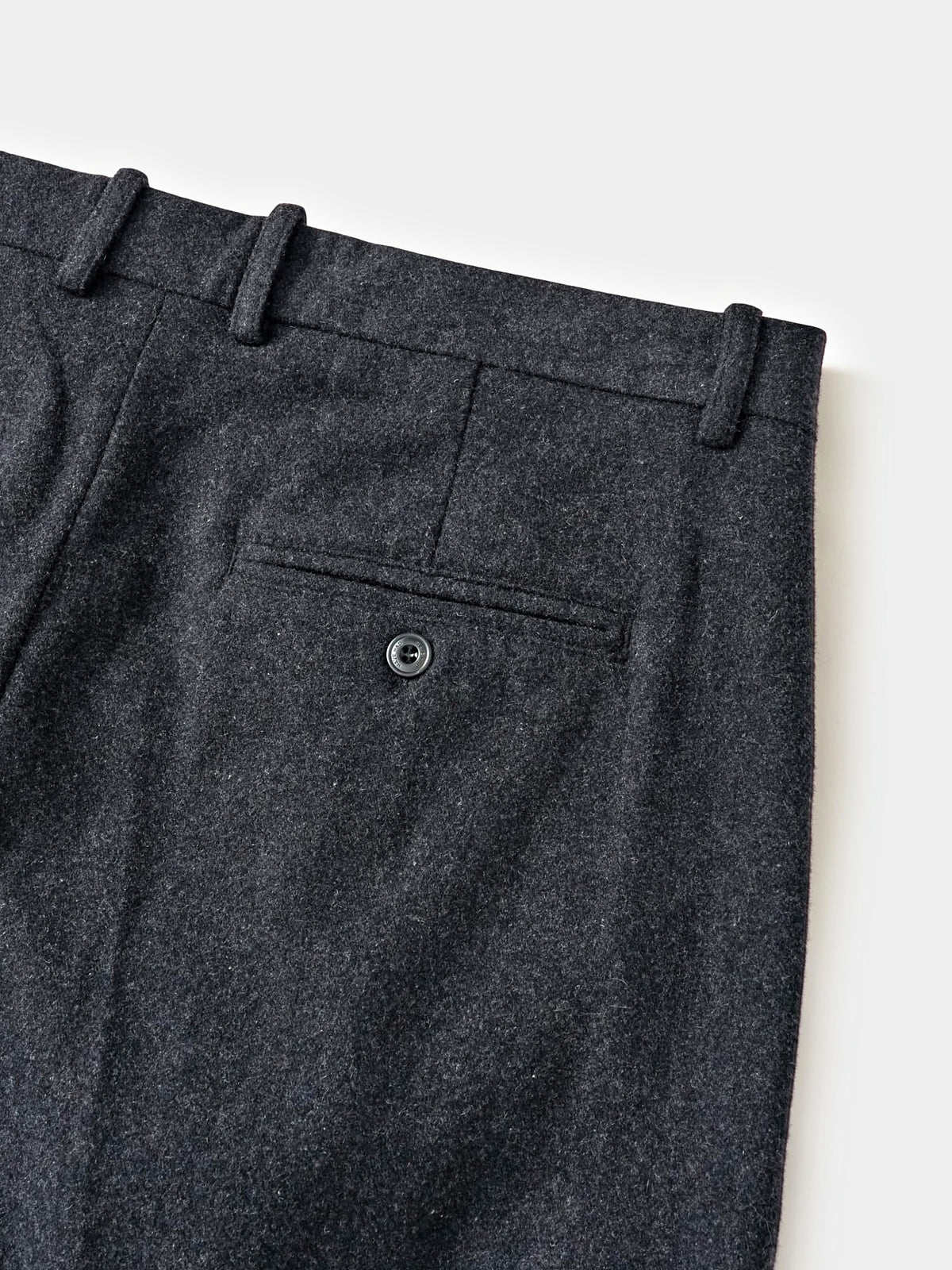 City Light Wool Pin-tuck Trouser (Charcoal)