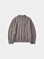 Shaggy Dog Collar Knit (Ash Brown)