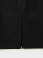 Herringbone Twill Fatigue Skirt (Black)