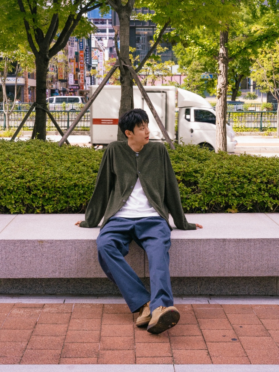 Light Wholegarments Cardigan (Brown)