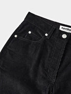Flare Corduroy Pants (Black)